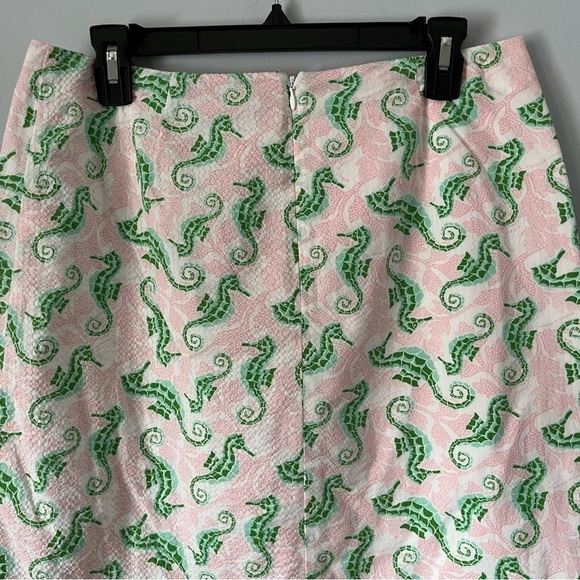 Vineyard Vines Textured Seersucker 100% Cotton Pale Pink Seahorse Mini Skirt 6 - Picture 15 of 15